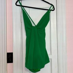 Green Romper with Adjustable Straps